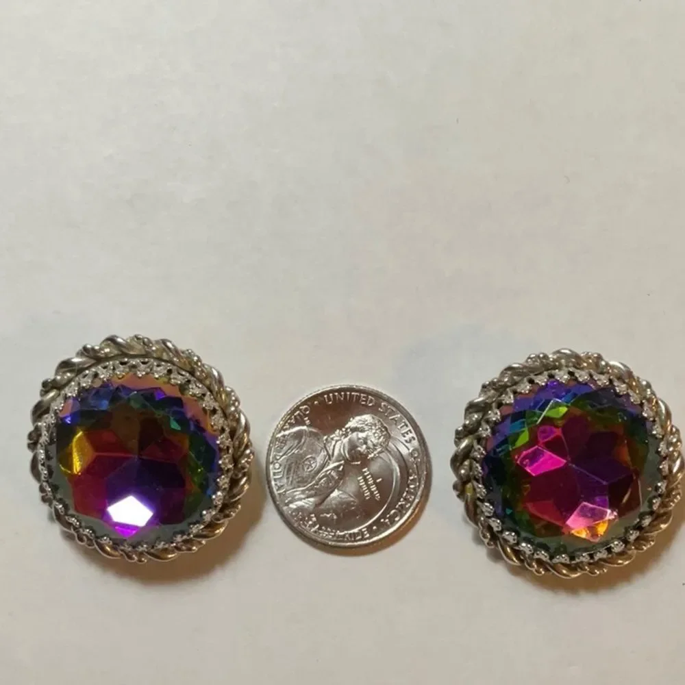 Vintage 1950’s Elsa Schiaparelli Faux Watermelon Tourmaline Clip Earring… - Picture 15 of 17
